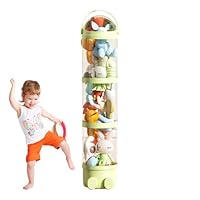 Stuffed Animal Storage Tube, 63.7 Inch Transparent Stuffed Toy Storage Tube, Stuffeds Animal Doll Storages Holder Standing, Stackable Soft Toy Organizer Bucket For For Bedroom Living Room