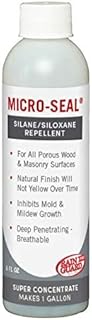 RAIN Guard PRO CR-0359 Micro-Seal 6 oz Concentrate Makes 1 Gallon -Clear Natural Finish -All Purpose Deep Penetrating Water Repellent Protection for Wood, Concrete and Masonry Surfaces - Pro Approved