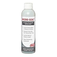 Rainguard Pro Micro-Seal, Surface Sealer for Water and Weather Damage, Ideal for All Porous Wood and Masonry Surfaces, Silane/Siloxane Water Repellent, Natural Finish, Makes 1 Gallon