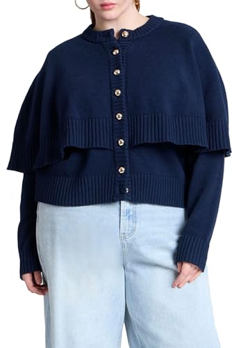 ELOQUII Women's Plus Size Cape Sweater