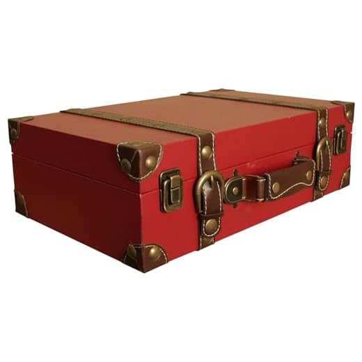 Decorative Red Suitcase Storage Set