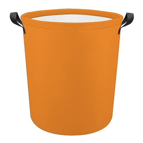 Large Laundry Hamper, Bright Orange Chic Square Laundry Basket Collapsible & Waterproof Storage Basket for College Dorm, Family Essentials