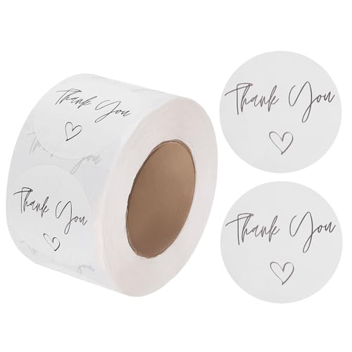 uxcell �T���L���[�X�e�b�J�[ 500�� 1.5�C���` ���ȔS�� ���E���h�V�[�� ���x�� �V�[���X�e�b�J�[ �a�����p�[�e�B�[ �J�[�h �V���b�v �����p�b�P�[�W �������̏��ҏ�p �z���C�g �X�^�C�� N