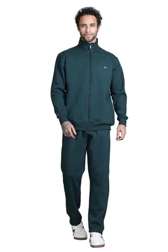 Image of SANE ORIGINALS Winter Fleece Tracksuit with Zip for Men || Full Zipper Sweatshirt and Pajama Set for Men
