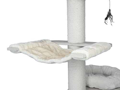 Kratzbaumland Ersatzbezug Hängematte passend für Natural Paradise und Woody Kratzbaum Ersatzteil (Creme - Edelplüsch)