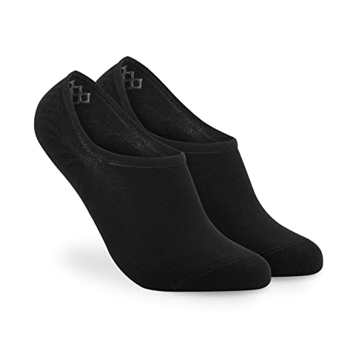 Bärenfuß Damen und Herren Premium Füßlinge - 8 Paar Sneaker Socken, Rutschfest und Komplett Unsichtbar iin jedem Schuh (Schwarz, 35-38) Cover