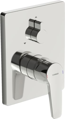 Hansa 80609093 Fertigmontageset/Funktionseinheit Einhand Wannen Mischbatterie HANSAPOLO | Schalldämpfer, Ausrichtung der Rosette nach Einbau möglich | Durchflussmenge: 21/21l/min, Chrom