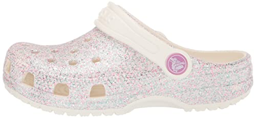 Sandália, Crocs, Classic Glitter Kids, Oyster, 26, Criança Unissex