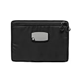 GRITR Single Handgun Sleeve – Tactical Soft Gun Case with ID Patch & Lockable Zippers – Compact Gun Pouch for Handguns and Ammo, Perfect for Gun Storage & Transport, Black