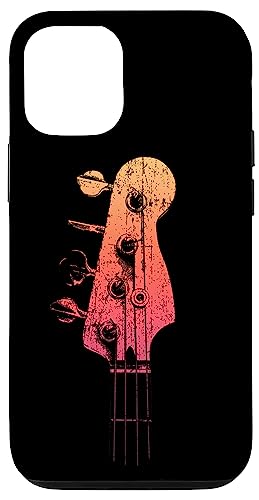 Bass Guitar Retro Headstock for Bassist and Bass Player Case for iPhone 12/12 Pro
