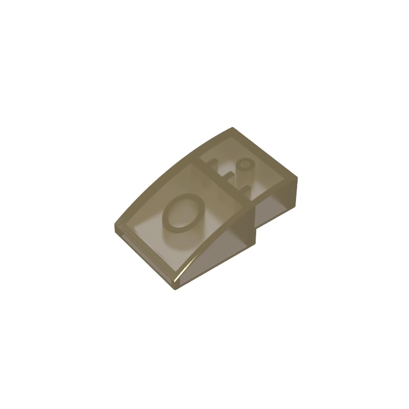 24309 Arched Brick Slope Curved 3x2 No Studs 50 Pieces GDS-1123 Compatible with Lego Building Blocks Color:Trans Black โ image 1