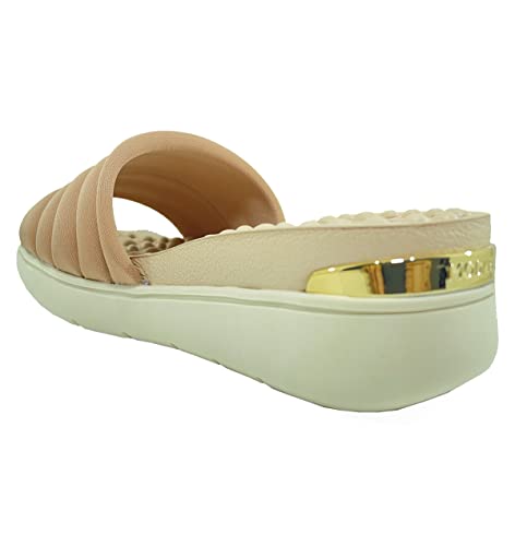 Tamanco Anabela Modare UltraConforto Slide Feminino - Nude - 37