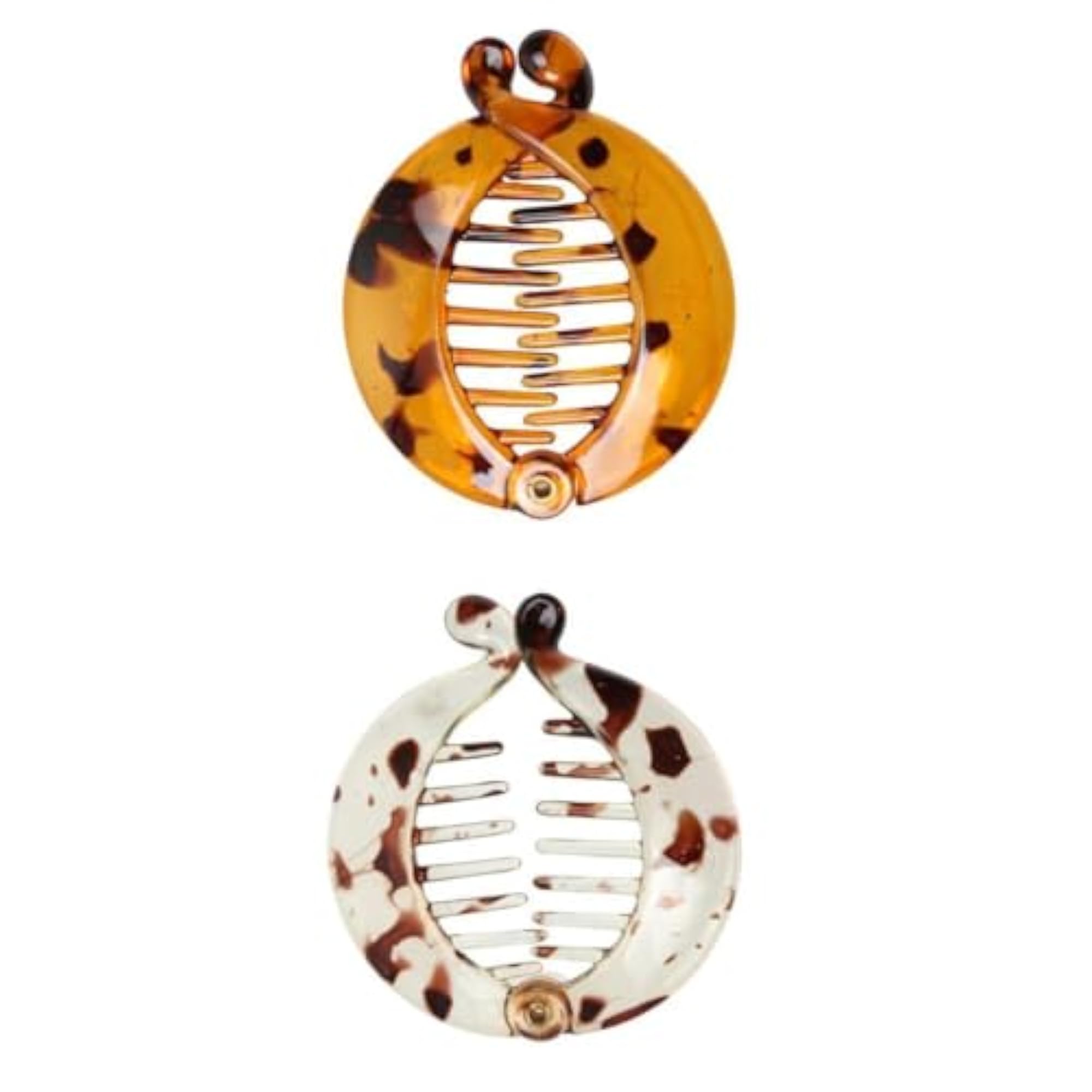 2 Pieces Banana/Fish Hair Clips Barrette Comb