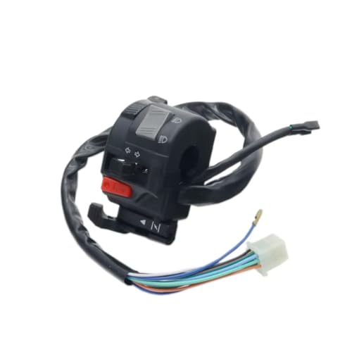 Interrupteur de commande de guidon de moto 22mm robuste noir - 6