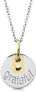 Pure Cause Bijoux"B"joux Collection. Be grateful/"B" grateful necklace. Stainless steel with charm and engraving.