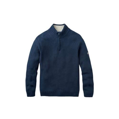 Golant Quarter Zip Ribbed Knit - Navy Blue