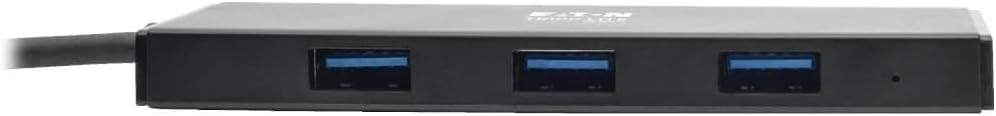Eaton Tripp Lite 4-Port Portable Slim USB 3.0 Super Speed Hub with Built in Cable (U360-004-SLIM)