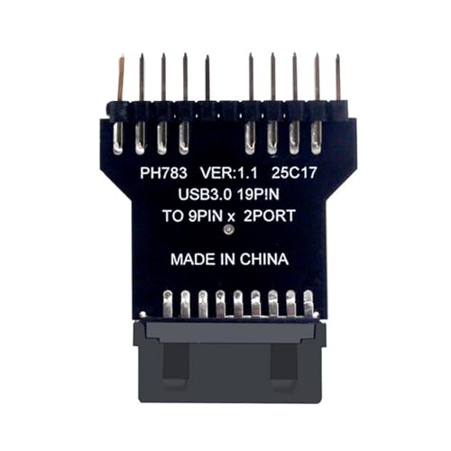 USB3.0 19Pin to Double Output USB2.0 9Pin Expansion Card for Desktop Motherboard Header Conversion