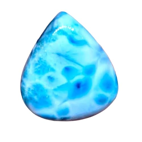 Pierre larimar véritable forme poire 30x26mm cabochon de qualité supérieure GH_NAT_07452