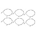 M METERXITY 2mmx50cm Lanyard Security Cable Ropes 6pcs, Apply to Outdoors (304 Stainless Steel, Silver)