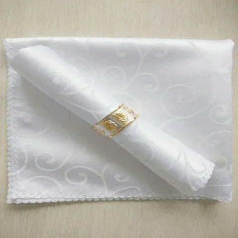 10 servilletas de mesa de poliéster de 48 x 48 cm, servilletas de tela de damasco jacquard para decoración de bodas, manteles para eventos, suministros para fiestas