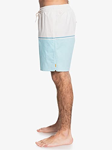 Quiksilver Men's Standard The Deck Stripe Volley 18 Elastic Waist Boardshort Swim Trunk3