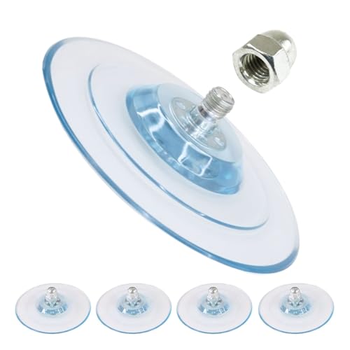 FR3® Pack de 4 Ventosas de Repuesto para Cama de Gato con Rosca — Ventosas de Succión Fuerte (85mm) para Hamaca de Ventana, Estantes y Accesorios de Mascotas — PVC de Alta Resistencia