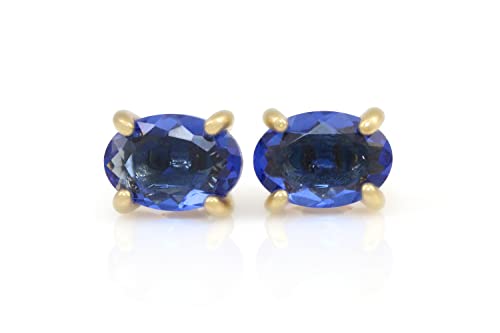 Boucles d'oreilles en saphir anti-allergie et polyvalentes - 3