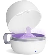 Zyntieu Portable Pacifier Sanitizer, UV Light Sanitizer Box, 99.99% Cleaned in 3 Minutes, 180-Min...