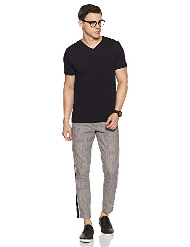 Image of Amazon Brand - Symbol Men's Solid Cotton T Shirt | Plain | V Neck | Half Sleeve-Regular Fit | Combo Pack of 3 (Available in Plus Sizes)