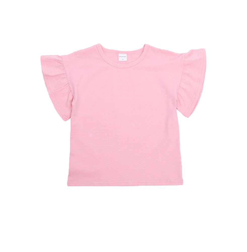 Plus Nao(プラスナオ) 子供服 半袖 Tシャツ 女の子 ガールズ カットソー フリル トップス 袖フリル バックフリル キッズ ジュニア トップ