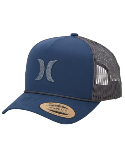Image of Hurley Men's Trucker Hat - High Icon Snap Back Comfortable Curved Bill with Adjustable Snap Closure - Trucker Hats for Men
