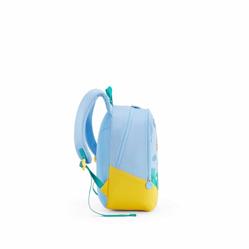 Image of American Tourister Buzzy | 13 Ltrs | 2 Compartments | Bottle Pocket | Ergonomic Padded Back Panel & Shoulder Straps | Kids Backpack | 1 Year International Warranty | Tiger Blue