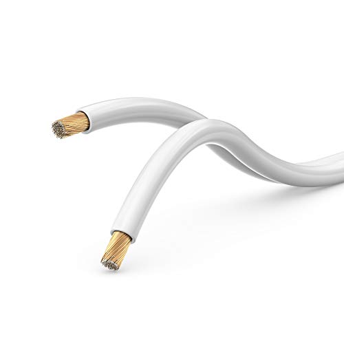 Cable para Altavoces (20 m, 2 x 2,5 mm², Color Blanco.