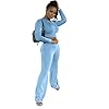 Women Long Sleeve T Shirt and Long Pants Two Piece Outfits Tracksuits Sportswear Set