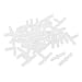 Jardin Plastic 40-Piece Air Valve Connector Inline Tubing for Aquarium, White