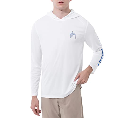 Guy Harvey Men's Long Sleeve Performance Sun Protection Hoodie UPF 50+