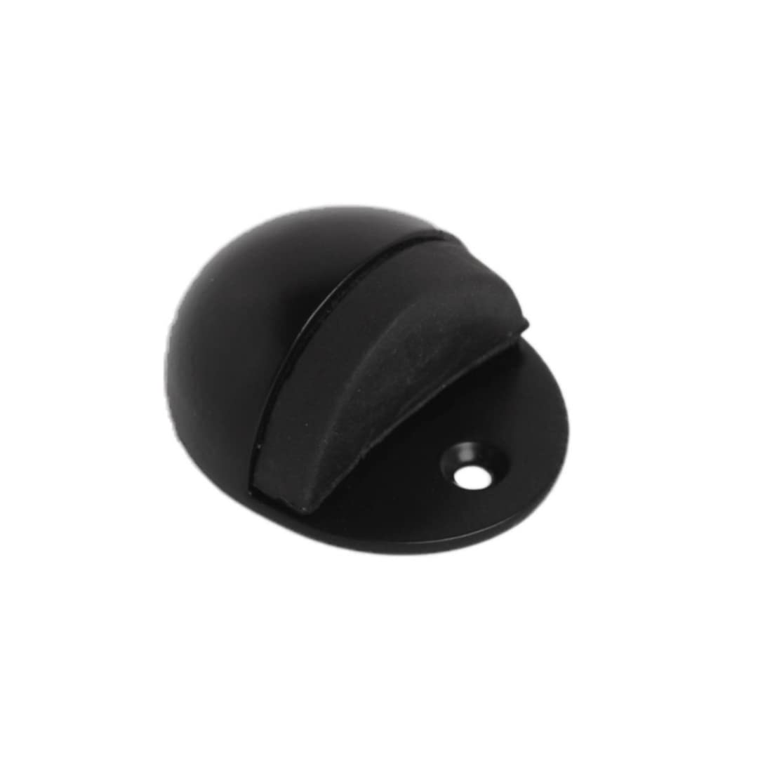 Onyx Hooded Door Stop Matt Black, Door Stopper, Rubber Bumper to Protect Door, Walls, and Skirting for Internal Use