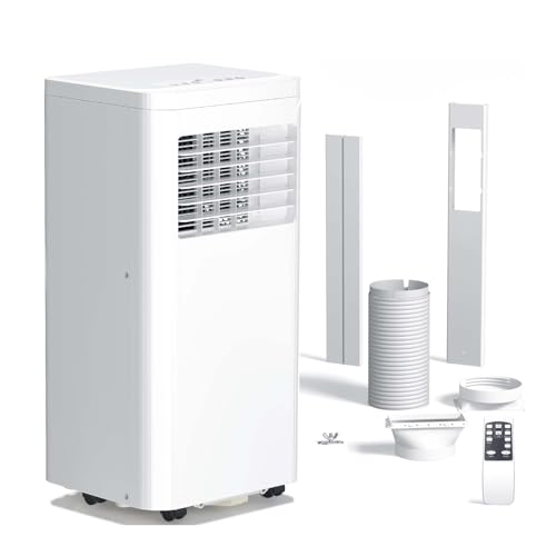 Antarctic Star Portable Air Conditioner 10,000 BTU for Rooms up to 550 Sq. Ft, 4 Modes Portable AC Unit with Cooling, Dehumidifier, Fan & Sleep, Remote Control, 24H Timer & Window Kit for Be