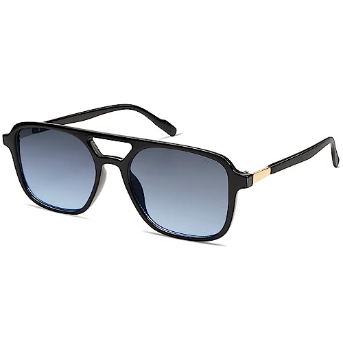 Image of SOJOS Retro Aviator Sunglasses for Women Men,Trendy Rectangle Womens Mens Shades Sun Glasses SJ2202