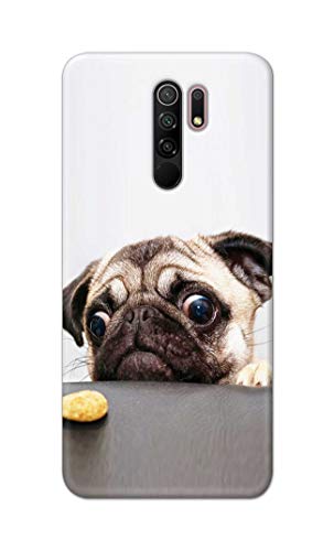 Image of PRINTFIDAA� Printed Hard Back Cover Case for Mi Redmi 9 Prime Back Cover (Pug Dog) -2808