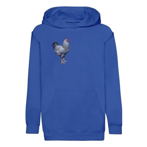 Sweat à capuche enfant poule premium fait main en France avec illustration