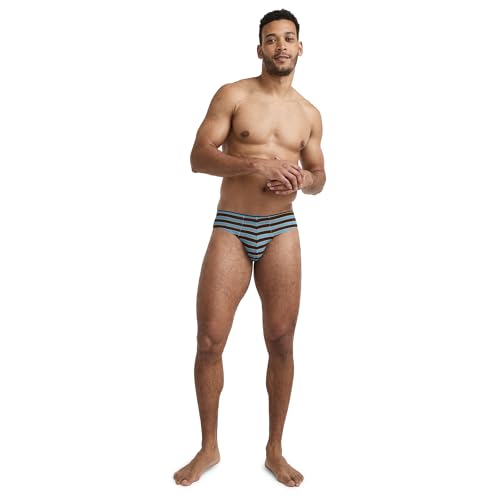 Jockey Men's Underwear True Style Bikini - 3 Pack, Blooming Floral/Ocean Surf/Mystery Stripe, M4