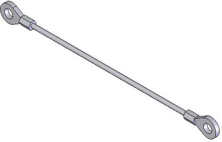 8 Lg., Lanyards, Galvanized Steel w/Nylon Coating to 1/16, Style C (1 Each)