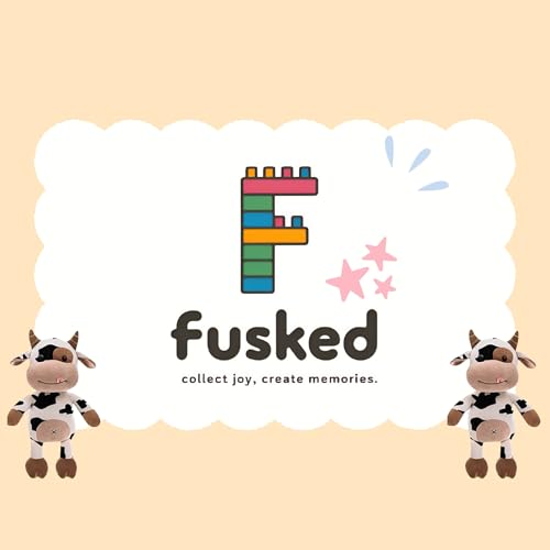 Image of Fusked Flufies Cow Soft Toys for Kids - 25 cm Soft and Safe Kids Toys - Plush Cute Soft Toys for Baby Girl and Boys Birthday Gifts