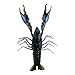 Tackle HD 5-Pack Hi-Def Craw Bass Lures, 3D Scanned from Live Crawfish, 3.75-Inch Soft Plastic Crawfish Lures for Bass Fishing, Rubber Fishing Lures for Freshwater, Green Pumpkin Blue