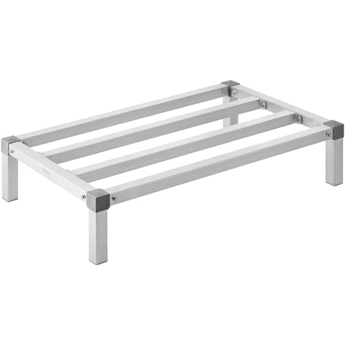 VEVOR Aluminum Dunnage Rack 36 x 20 Commercial Food Floor Rack 8 Off The Floor 1000 lbs Capacity All-Welded Aluminum Storage for Storage in Restaurants Kitchens Garages and Vehicles