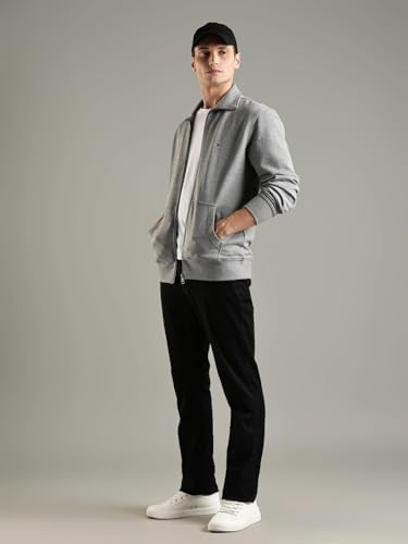 Image of Solid Regular Fit Cotton Jacket