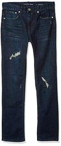 Calvin Klein Boys' Skinny Fit Legacy Stretch Denim Jeans, 5-Pocket Style, Zipper Fly & Button Closure