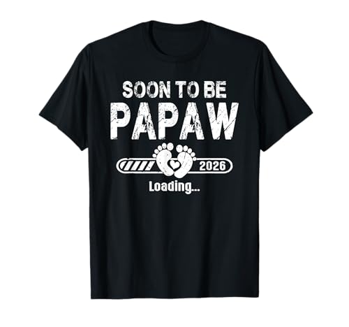 Mens Soon to be Papaw est. 2026 Baby For New Papaw T-Shirt